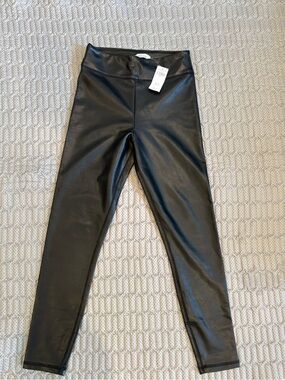 Abercrombie & Fitch Black Faux Leather Leggings - Smooth Finish